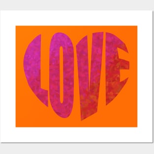 Love in heart shape Posters and Art